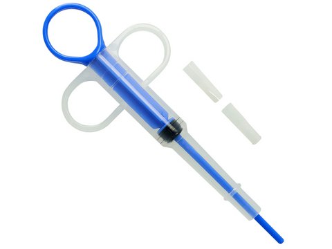 Tablettenhulp Pets Aid Only, voedingshulp, injectiespuit, 15 cm, 2 opzetstukken