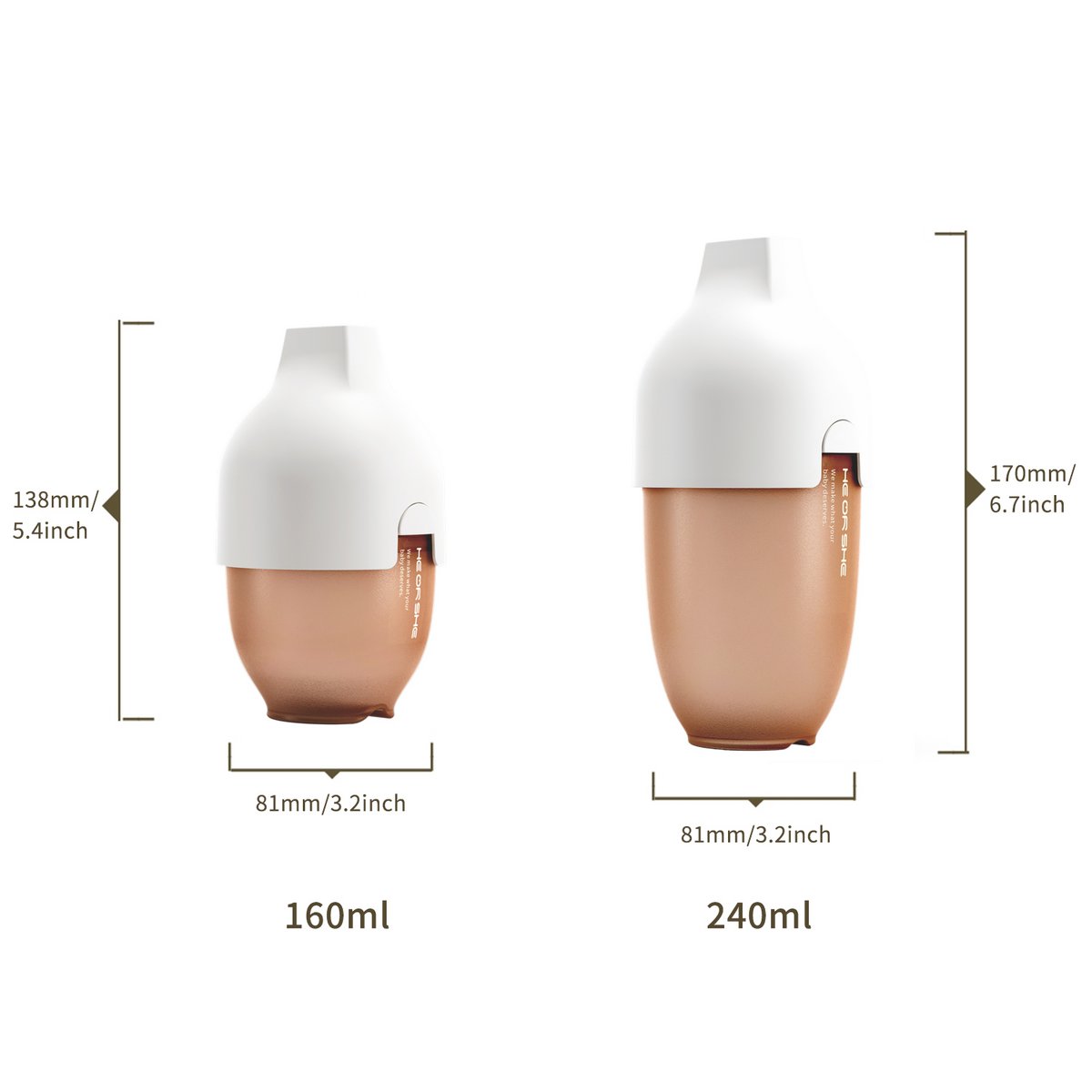 HEORSHE ULTRA BREDE NECK FLES, 240 ml., 6+, WIT