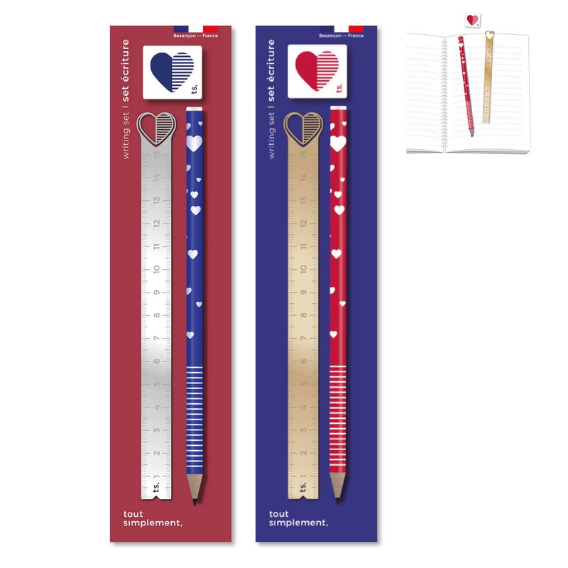 Assortment of 12 Set Writing Heart
