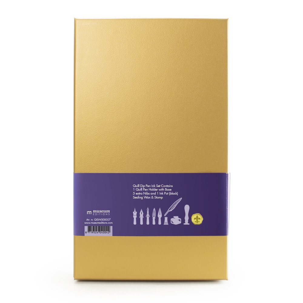 Luxe Calligraphy ink set, with wax set in light golden box