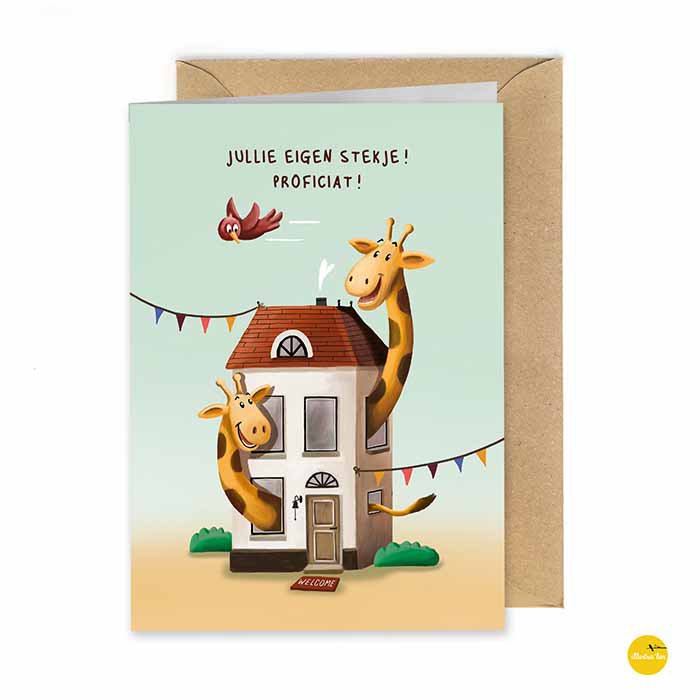 greeting card Living together - your own place, congratulations (folded card)