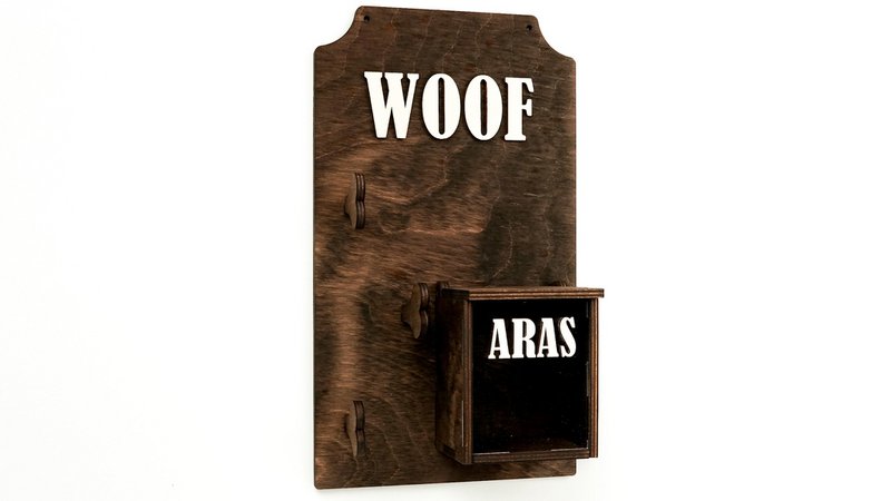 Dog Leash Holder, Wood dog leash hanger