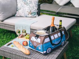 Volkswagen VW T1 Bus Cooler Bag (25 l) - Petrol & Brown