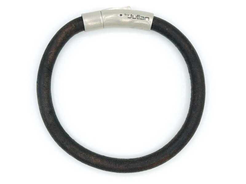 armband Flores donker bruin- 6mm