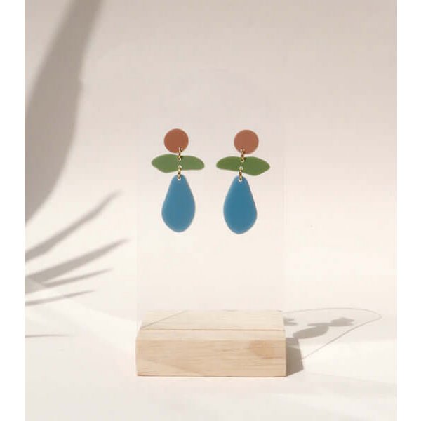 Aquarium statement earrings