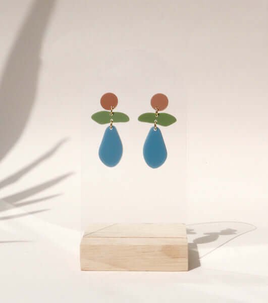 Aquarium statement earrings