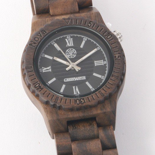 Greenwatch | Nova | Houten Horloge Dames | Ebbenhout