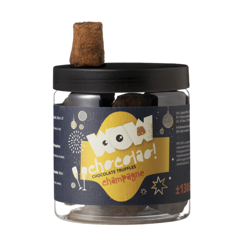 Champagner - Neujahrs-Schokoladentrüffel - Geschenkglas 130g