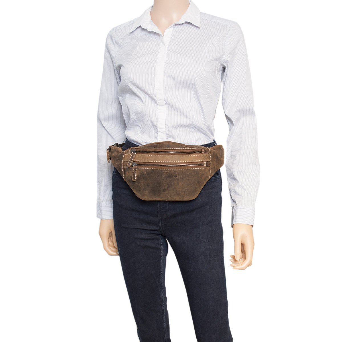 3 Colors Leather Crossbody Fanny Pack - Pouch For Women And Men