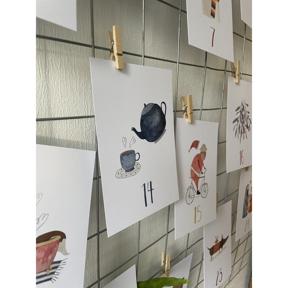 Biglietti calendario dell'Avvento DIN A7