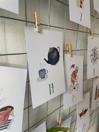 Biglietti calendario dell'Avvento DIN A7