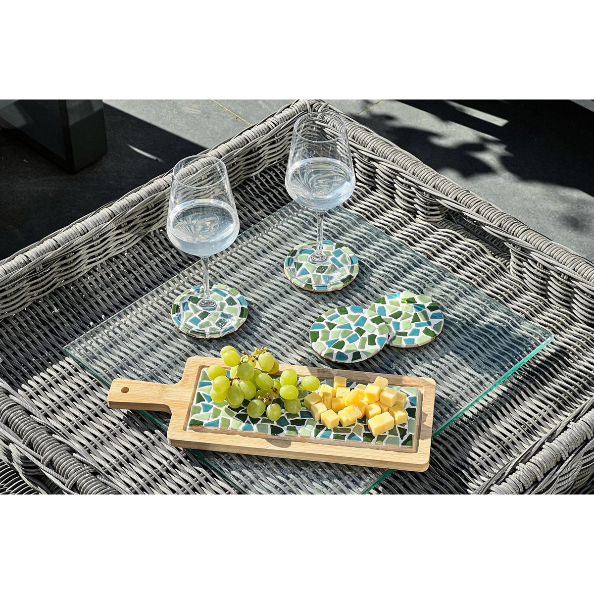 Paquete combinado mosaico Borrelplank & Coasters