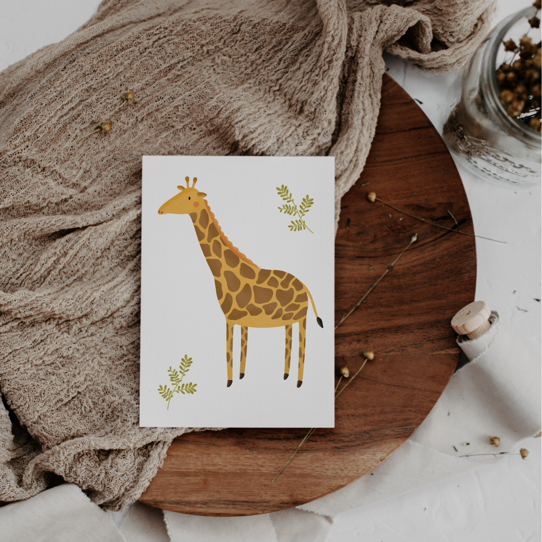 Cartolina Giraffa A6 Cartolina Bambini - Animali Congratulazioni Compleanno