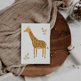 Cartolina Giraffa A6 Cartolina Bambini - Animali Congratulazioni Compleanno
