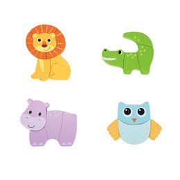 Lelin® Animal Puzzle 4-i-1 puslespil