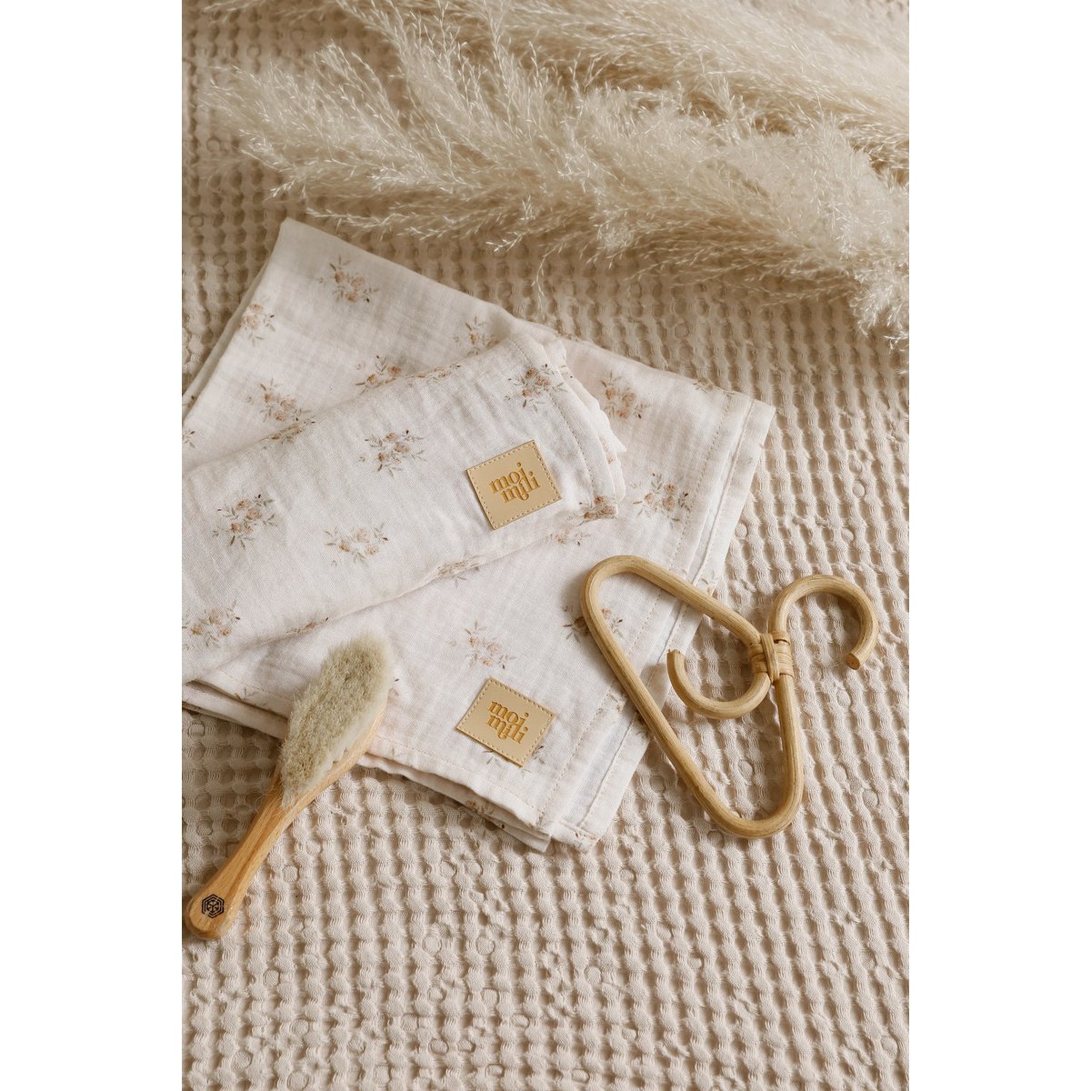 Set of 2 muslin nappies "Boho Flowers"