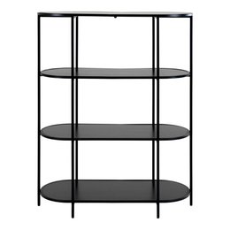 Vita Plank - Zwart, Staal/spaanplaat/melaminefolie, 85x36x111 cm