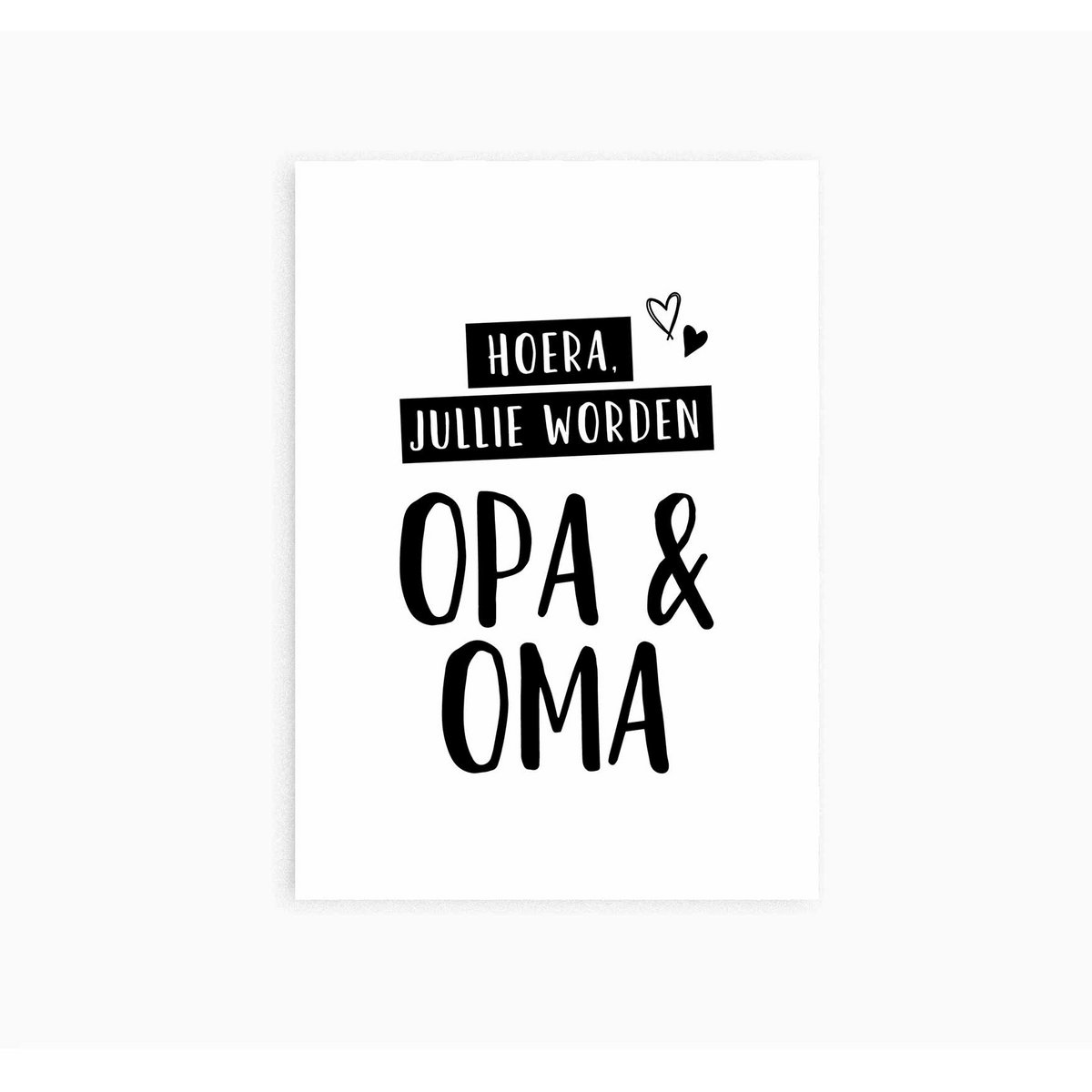 Ansichtkaart || jullie worden opa & oma