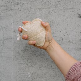 Luffa-Badeschwamm in lustigen Formen für Kinder: Herz / Ente