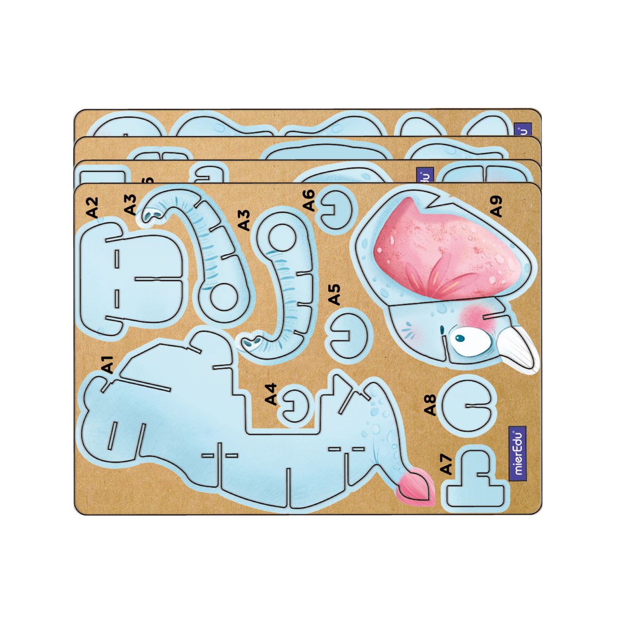 Mieredu - 3D Puzzel Build And Sound - Afrikaanse Olifant