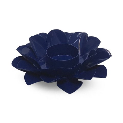 Lotus Candleholder Blue Third Eye Chakra
