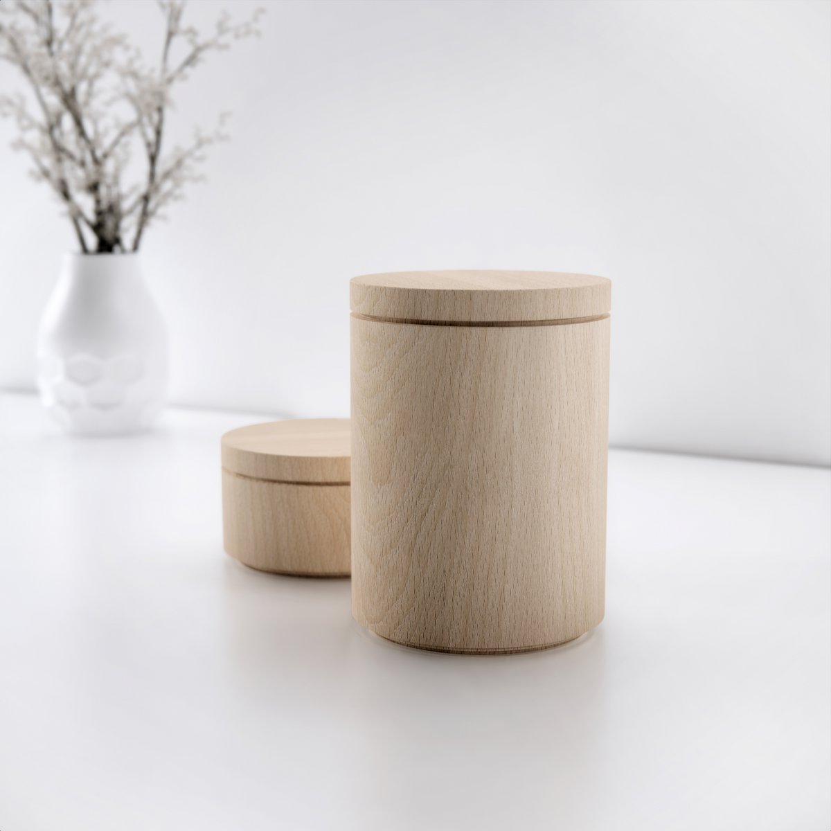 Stapelbarer Schreibtisch-Organizer aus Holz groß