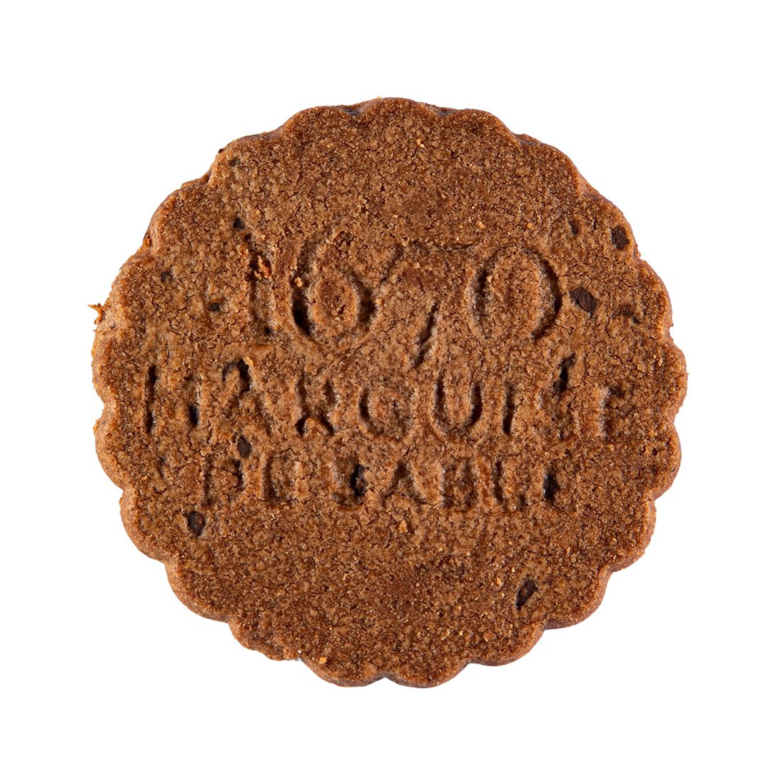 All chocolate shortbread cookies - 100g cardboard box