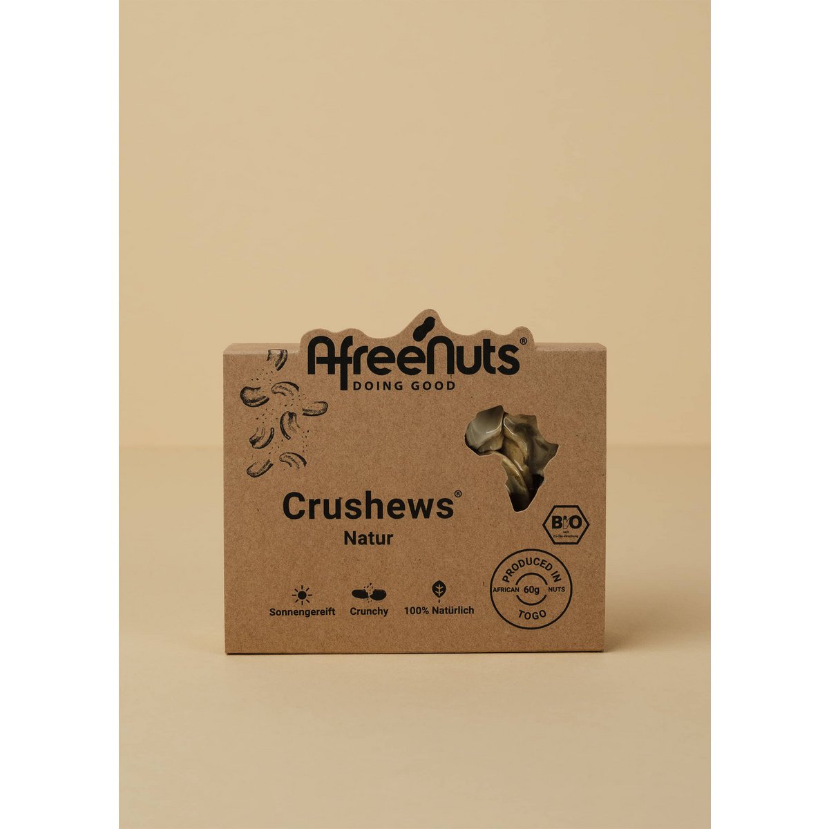 Premium Organic Crushews SnackPackNaturelContenu: 60g