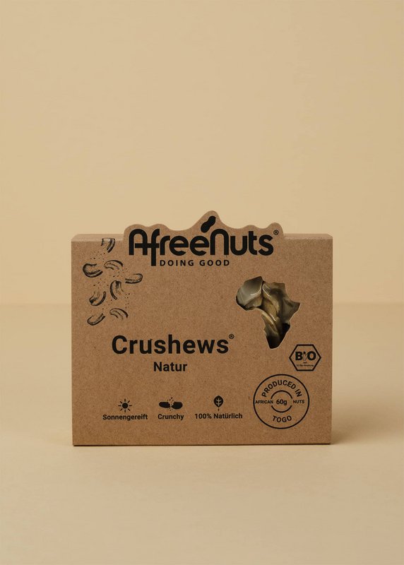 Premium Organic Crushews SnackPackNaturelContenu: 60g
