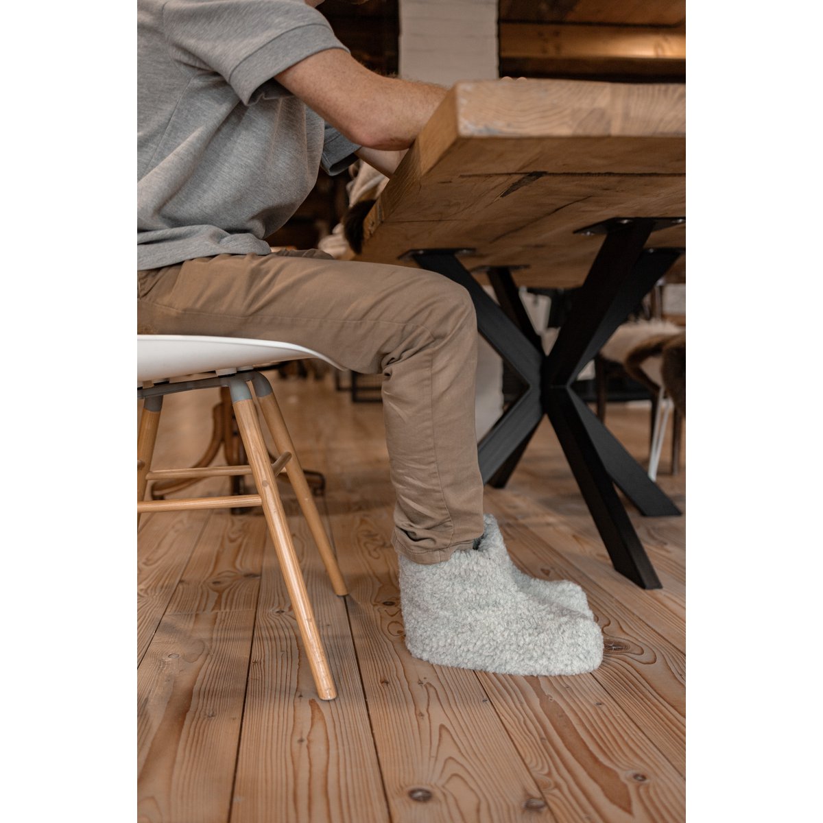 Wollschuhe Sami - Grau - 6 Größen