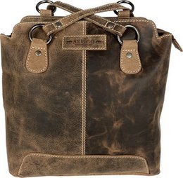 Theft -proof backpack Cognac -colored