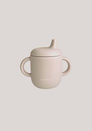 Auslaufsicherer Silikonbecher – Austernbeige