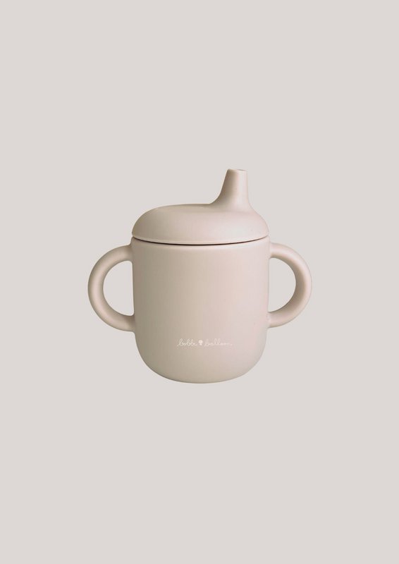 Auslaufsicherer Silikonbecher – Austernbeige