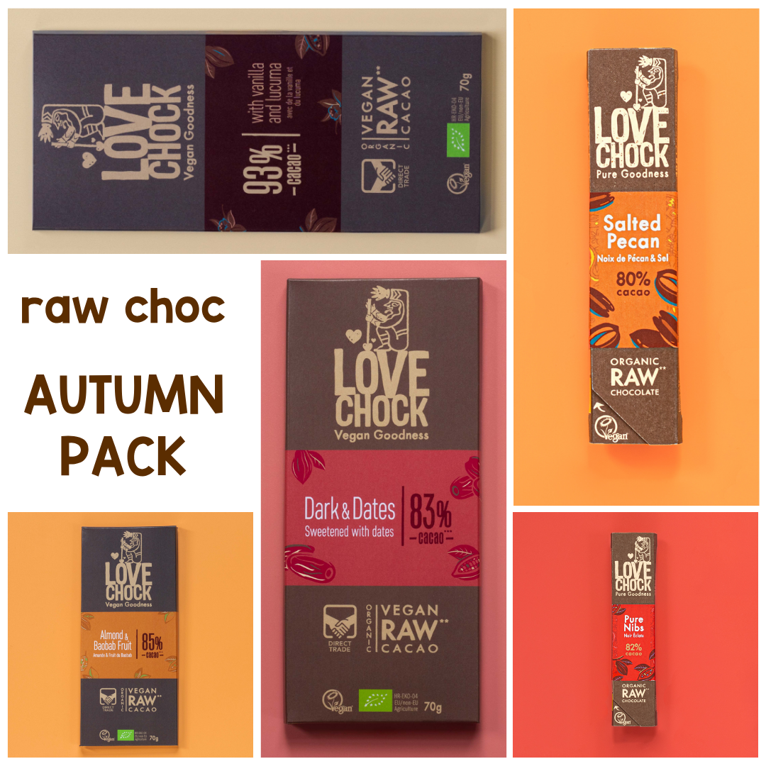 Pack chocolat RAW Couleurs d'Automne Bio Vegan (93 DK AB PN SP)