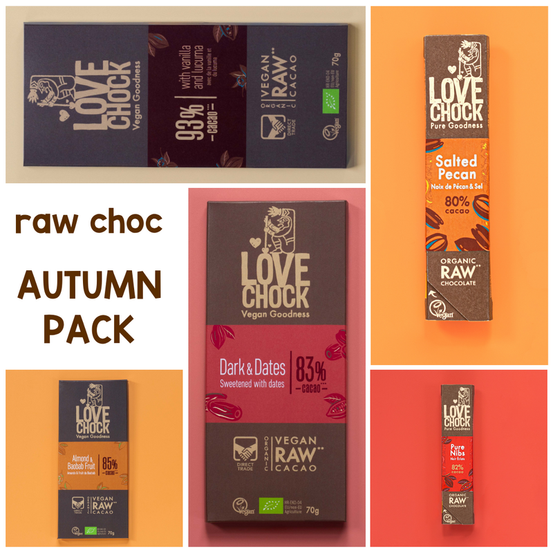 Pack Cioccolato RAW Colori autunnali Bio Vegan (93 DK AB PN SP)
