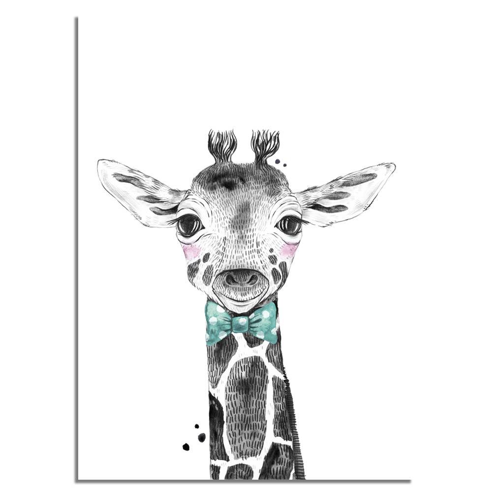 Giraffe Kinderkamerposter Strikje