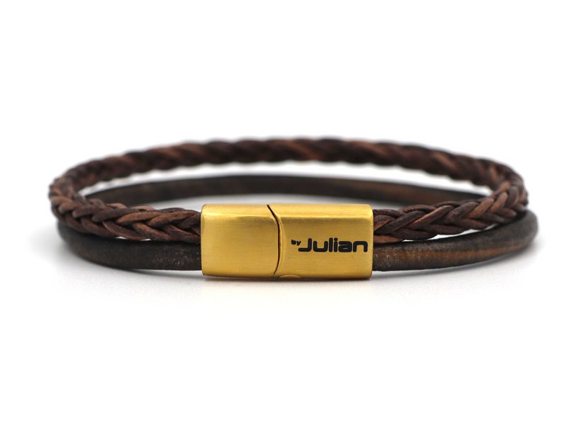 Semarang mix bruin - 4mm- zilver of goud