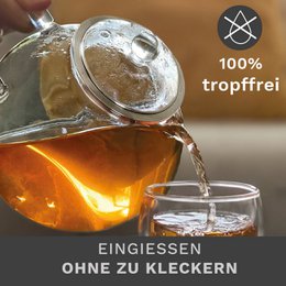 They create Glasteekanne 1,3l with 2 Teeblumen