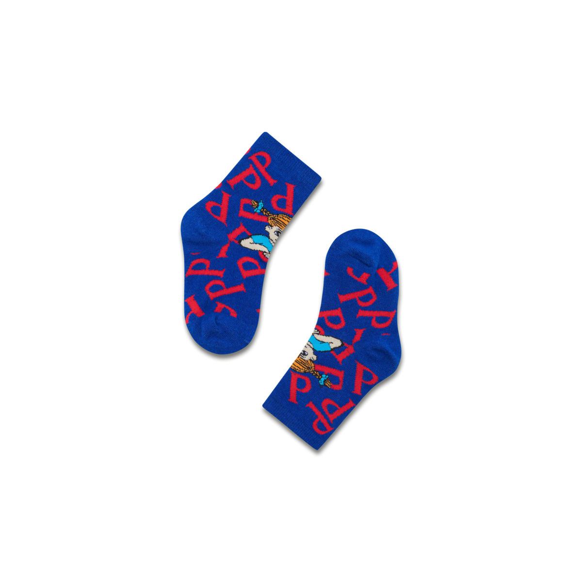 koaa – Pippi Longstocking “P” – Easy Socks blue/red