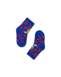 koaa – Pippi Longstocking “P” – Easy Socks blue/red