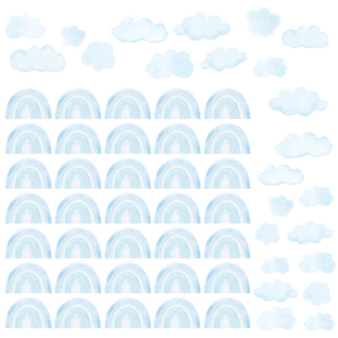 Muursticker | Mini Regenbogen Blauw