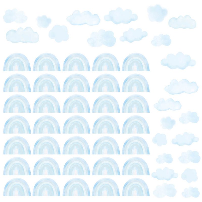 Wandaufkleber | Mini-Regenbogen blau