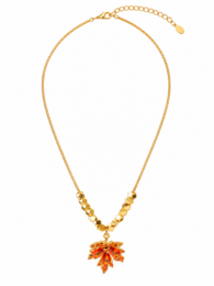 Herfst esdoorn stenen hanger ketting