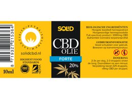Aceite de CBD de espectro completo premium sólido al 20 % - 10 ml