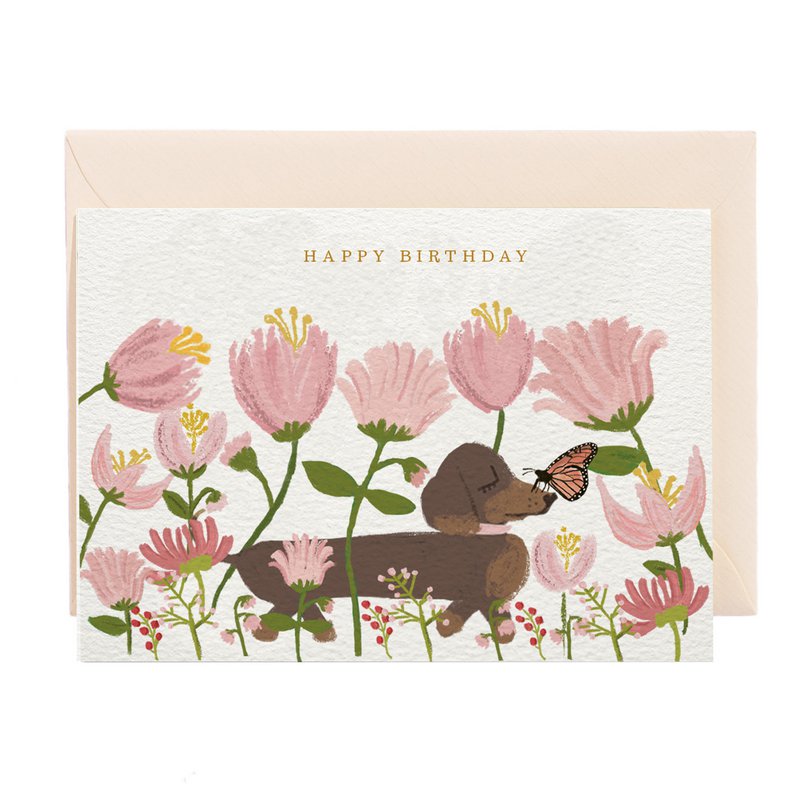 Joyeux anniversaire Dackel Carte de vœux