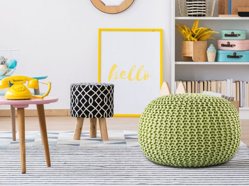 Pouf outdoor ø55cm Sitzpouf Terrasse Pool Garten