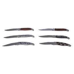 Æske med 6 LAGUIOLE HERITAGE foldeknive