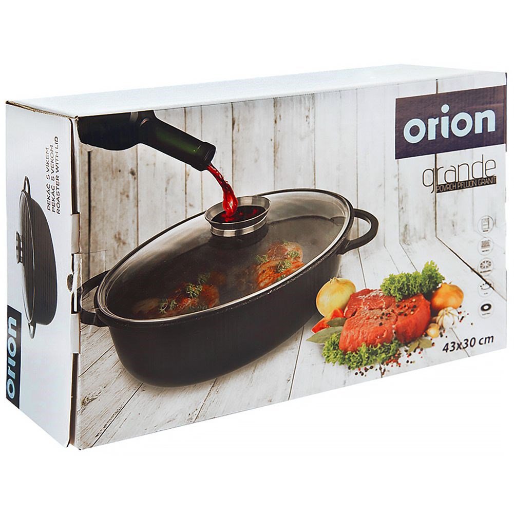 Roasting Tin Granite with Lid Oval GRANDE 8 l, 45x27.5 cm