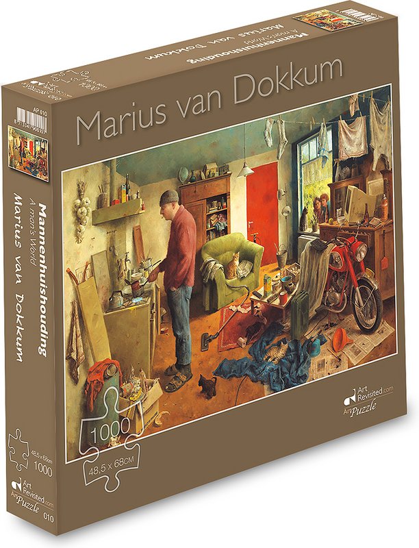 Puzzel - Mannenhuishouding 48,5x68cm - 1000 pcs
