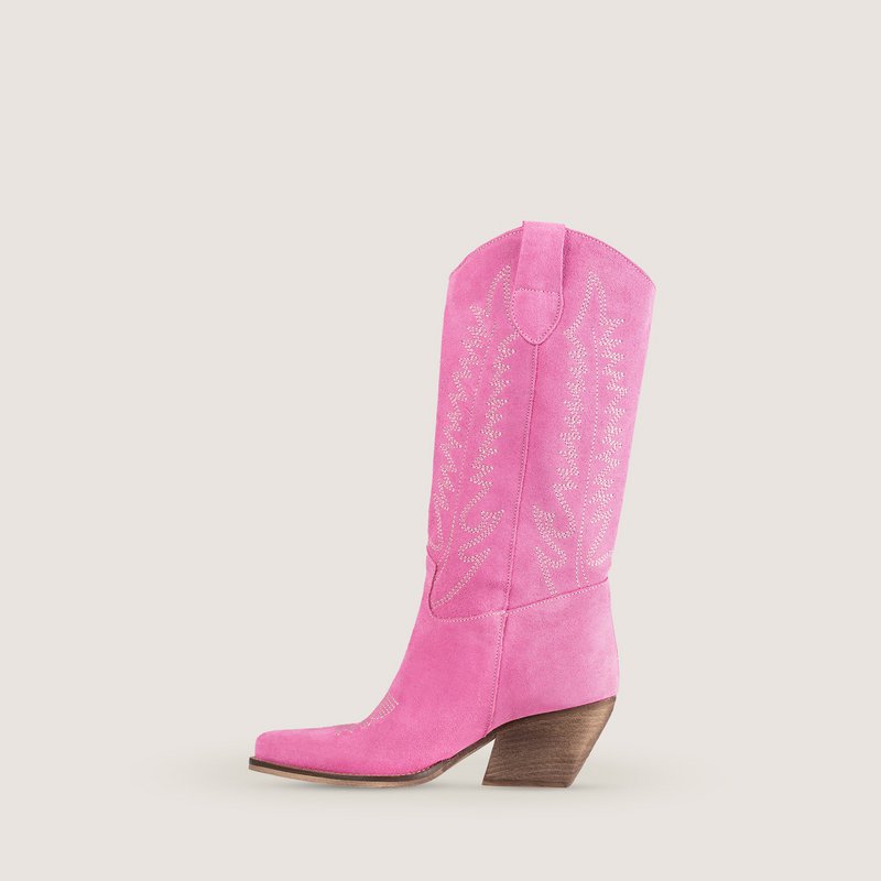 Dallas Midi Fucsia Texan Boots